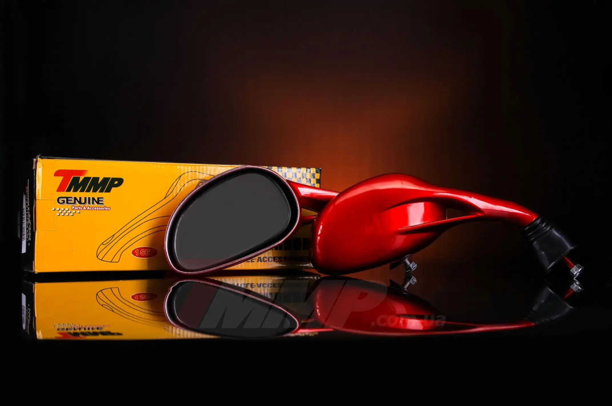 Зеркала капля (красные) EVO