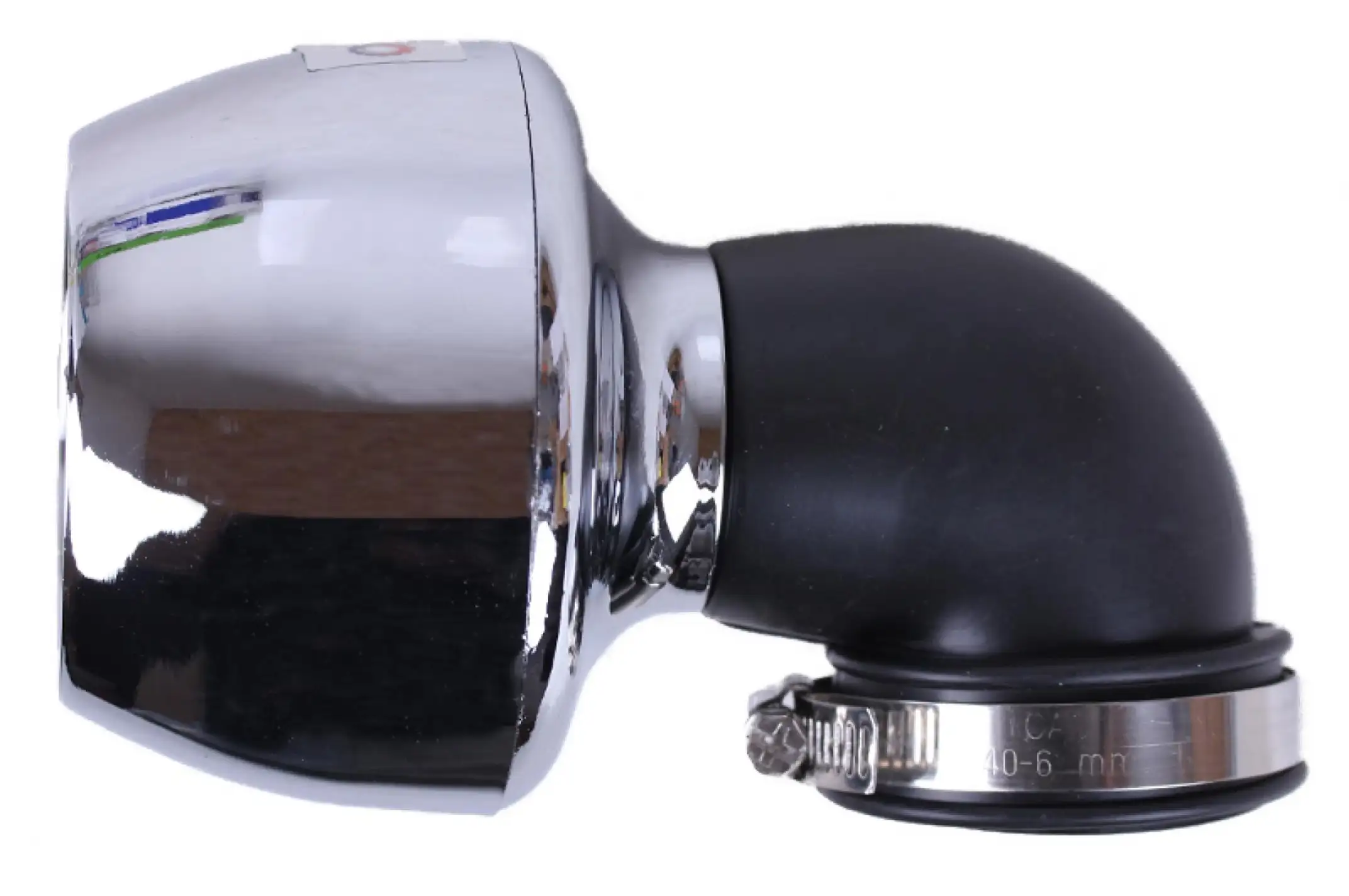 Фильтр воздушный (нулевик) Ø42mm, 90*, турбина (хром) AMG-2