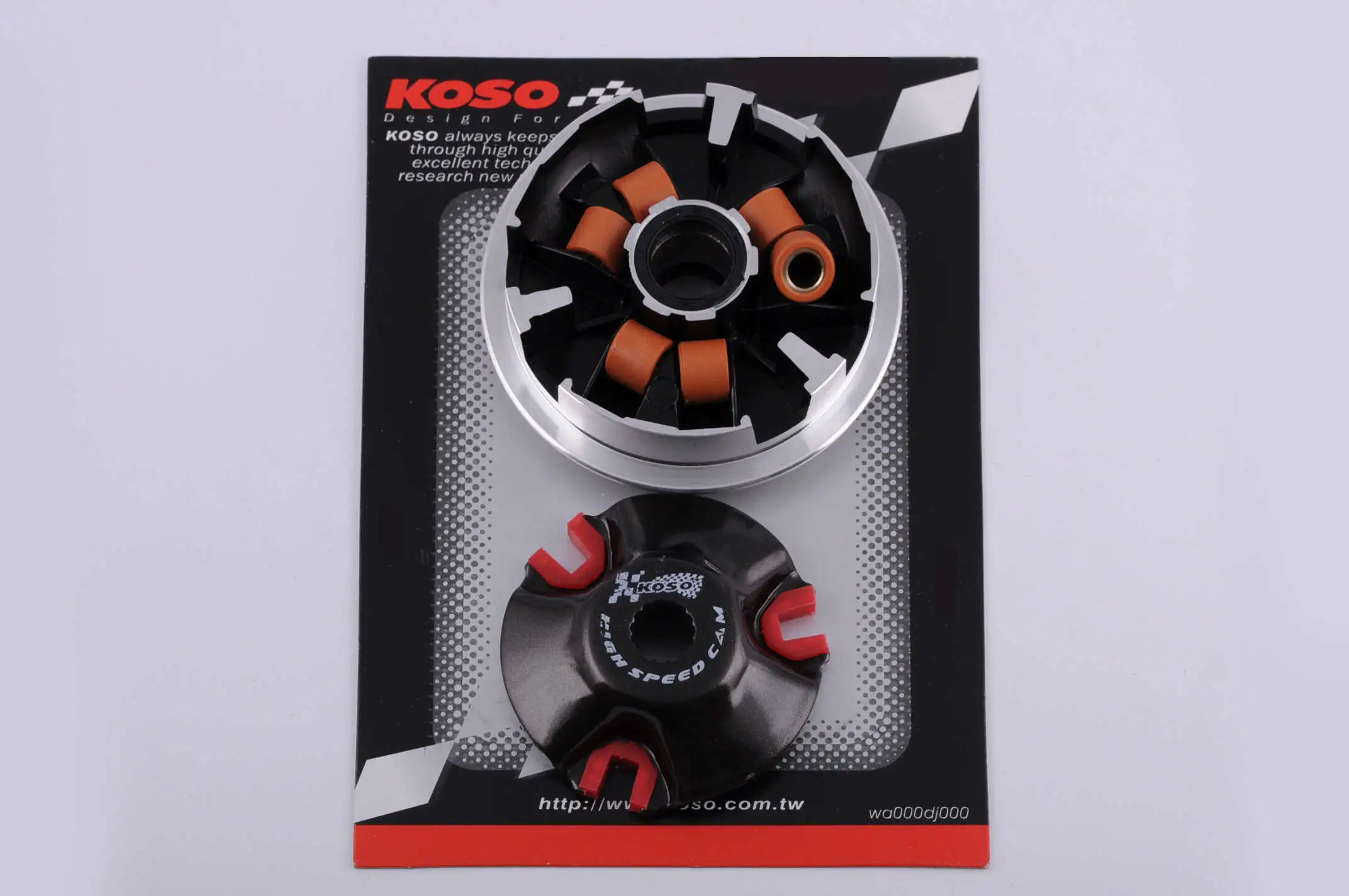 Вариатор передний (тюнинг) Yamaha BWS 100 (медно-граф. втулка, ролики латунь) KOSO