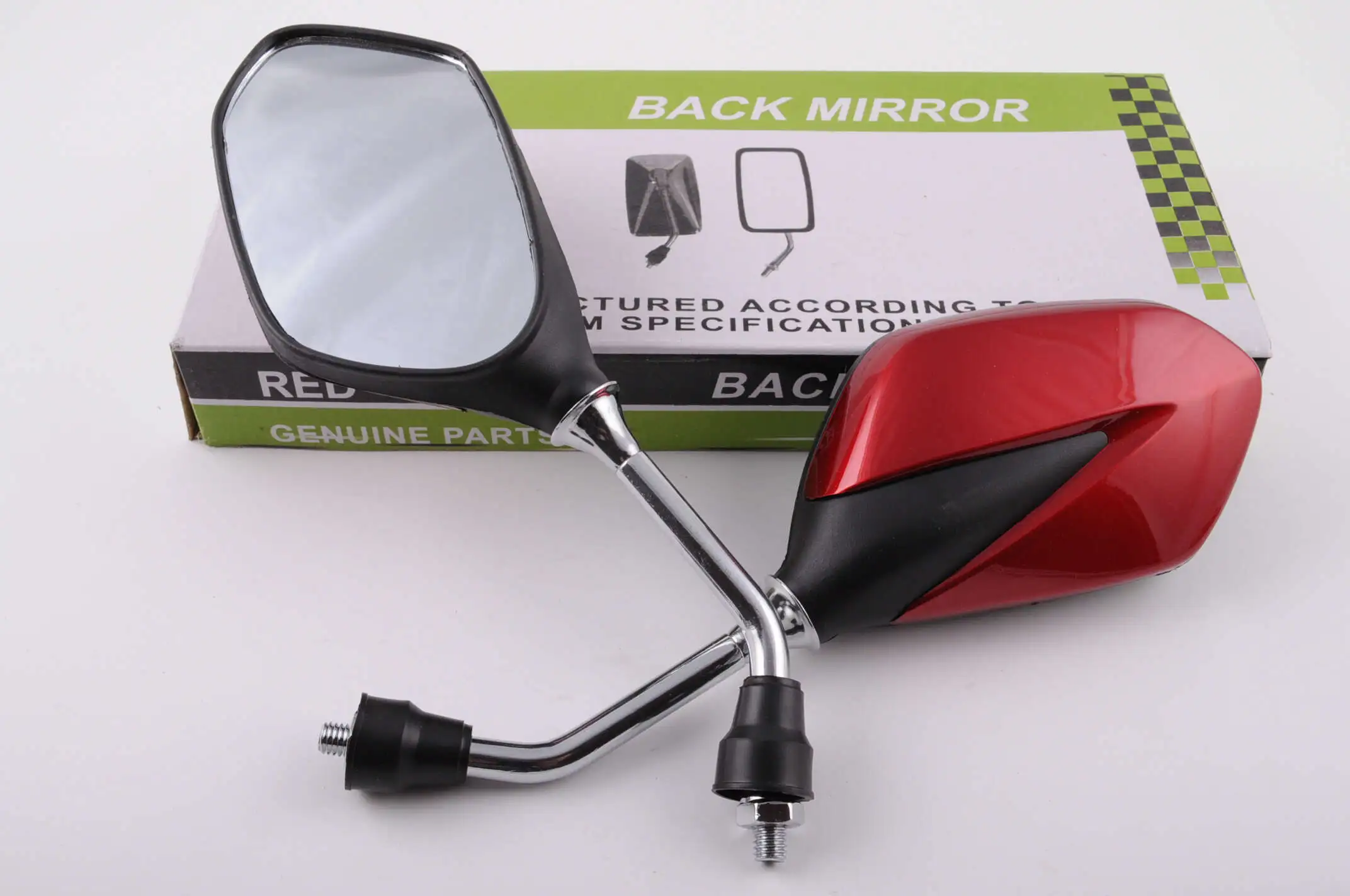 Зеркала стреловидные mod:219, 10mm (красные) RED