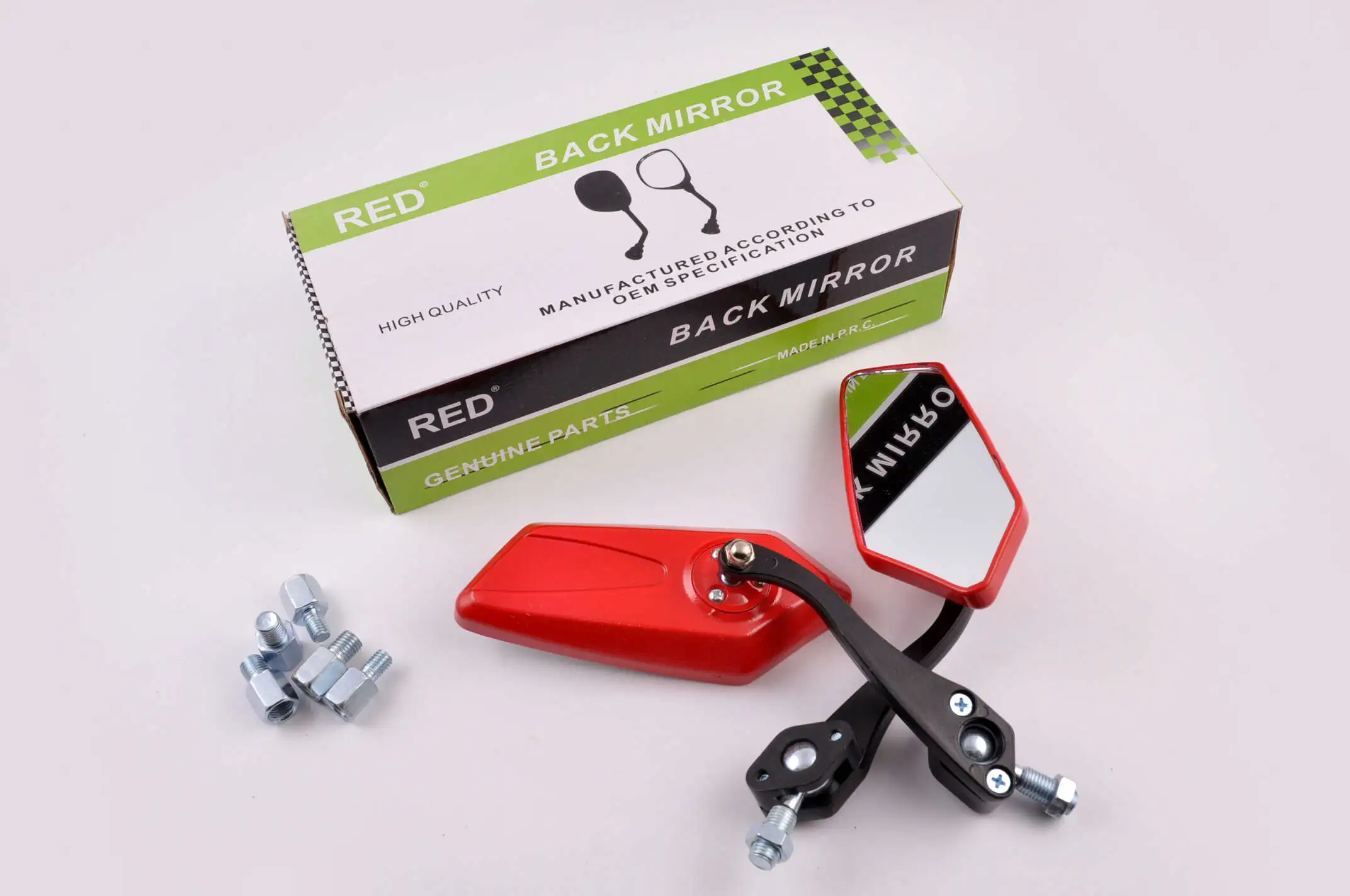 Зеркала многоугольные mod:200, 8/10mm (красные) RED