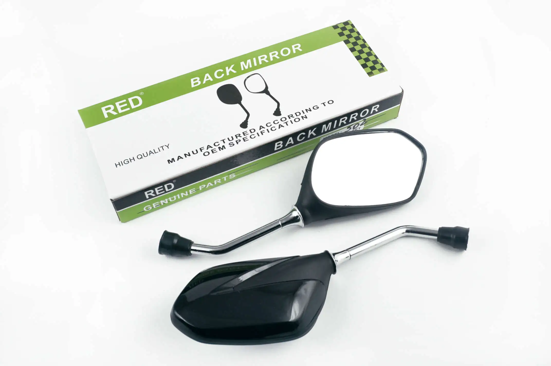 Зеркала   стреловидные   mod:219, 10mm   (черные)   RED
