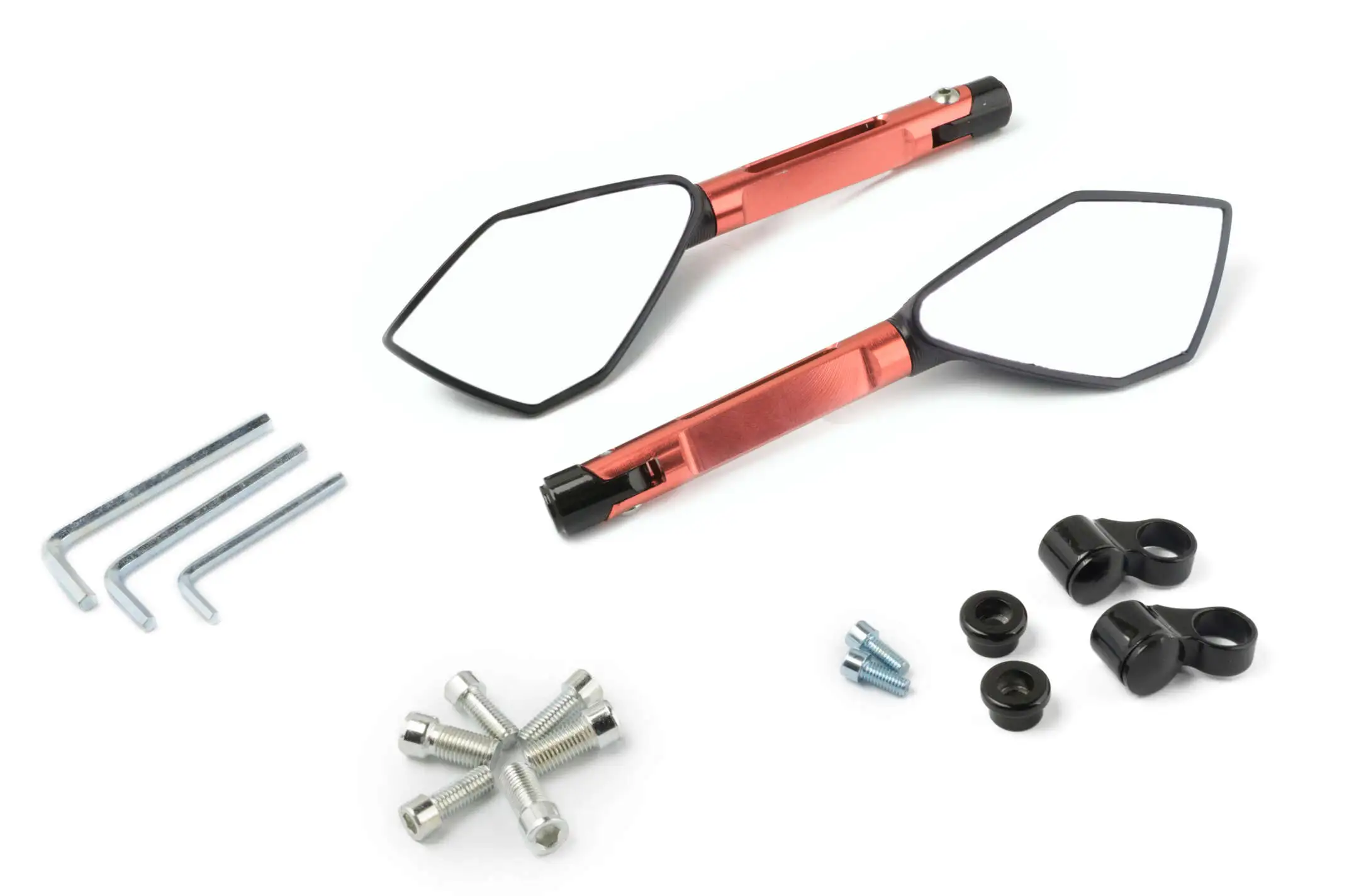 Зеркала (красные, многоугольные, алюм., антиблик, переход., инструм.) KOMATCU