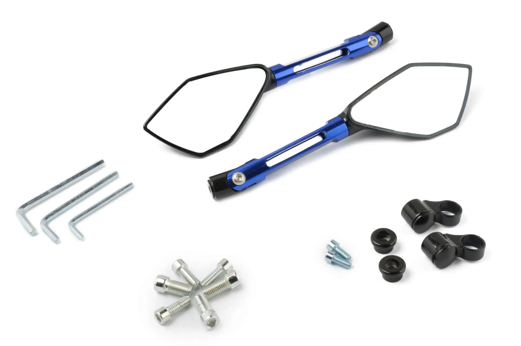 Зеркала (синие, многоугольные, алюм., антиблик, переход., инструм.) KOMATCU