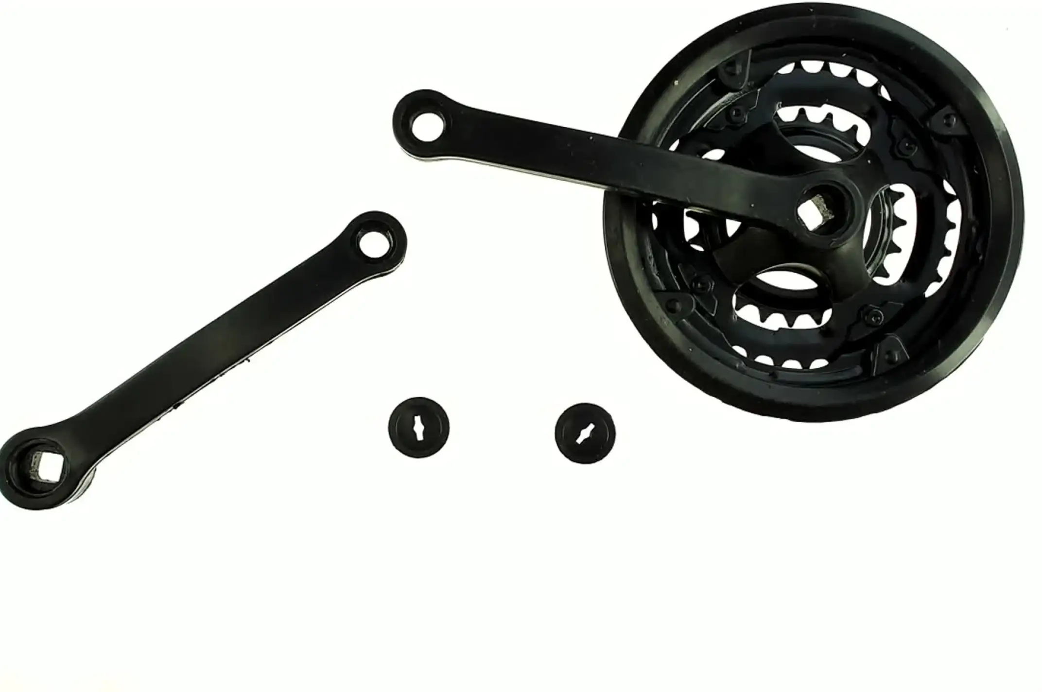 Звезды велосипедные (передние) 24/34/42T (+2 шатуна L-170mm, квадрат, черные, с защитой) (OKTALINK WHITE) DS