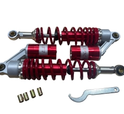 Амортизаторы (пара) универсальные 340mm, газомасляные (красные) KOMATCU (mod.A)