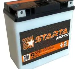АКБ   12V 9А   заливной   STARTA   (под болт)   (#AKY)