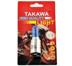 Лампа BA20D (2 уса)   12V 35W/35W   (супер синяя, высокая)   (блистер)   TAKAWA