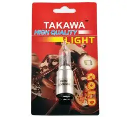 Лампа BA20D (2 уса)   12V 35W/35W   (белая, высокая, конусная)   (блистер)   TAKAWA
