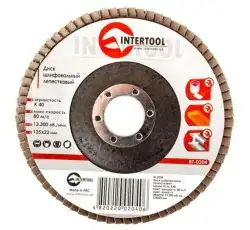 Диск шлифовальный лепестковый 125x22 мм, зерно K40 INTERTOOL