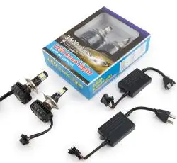Лампы диодные автомобильные H4   (пара)   (12V 3600 LUMENS, три кристалла, принуд. охлаждение)   (аналог ксенона)   IZEN