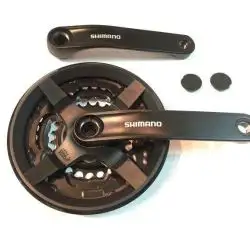 Звезды велосипедные (передние) 24/34/42T (+2 шатуна L- 170mm, квадрат, черные, алюминий, с защитой) (FC-TY301) (SHMN) FM