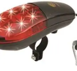 Сигнал   велосипедный с подсветкой (банан)   (черно- красный, 7 LED) (mod:JY-251) KL