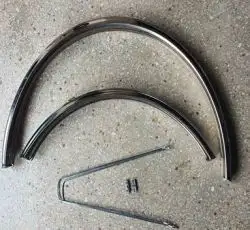 Крылья   велосипедные   (железные, комплект перед+ зад,  STEEL, хром, под 28 обод) Индия VERE