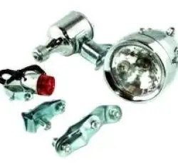 Оптика велосипедная (фара передняя, стоп задний, динамка 12V6W)   YKX   (mod.A)