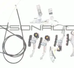 Тормоз велосипеда V-brake   (хром) (+2 ручки, +2 троса L-1123/720mm)   YKX