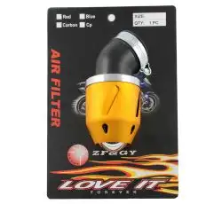 Фильтр воздушный (нулевик) Ø35mm, 45*, пуля (золото)