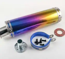 Глушитель (тюнинг)   300*90mm, креп. Ø48mm   (нержавейка, радуга, прямоток, mod:38)