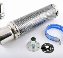 Глушитель (тюнинг)   300*90mm, креп. Ø48mm   (нержавейка, карбон mod:1, прямоток, тип:5)