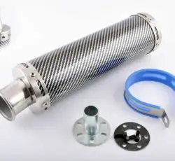 Глушитель (тюнинг)   300*90mm, креп. Ø48mm   (нержавейка, карбон mod:2, прямоток, тип:1)