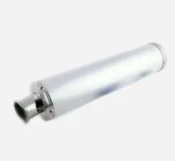 Глушитель (тюнинг)   420*100mm, креп. Ø78mm   (нержавейка, серебро, без креплений, mod:55)