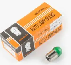 Лампа G18 (поворот, габарит)   12V 10W   (зеленая)   ORANGE BOX