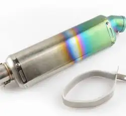 Глушитель (тюнинг)   300*88mm, креп. Ø48mm   (нержавейка, радуга, прямоток, mod:6)