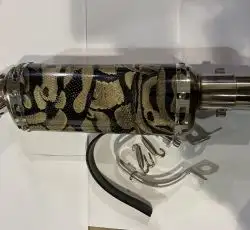 Глушитель (тюнинг)   235*88mm, креп. Ø48mm   (нержавейка, овал, карбон серый, прямоток)