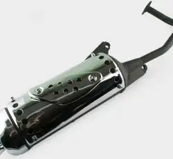 Глушитель 4T GY6 50 WIND (круглый, хром) KOMATCU