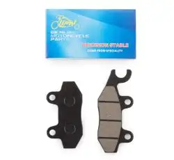 Колодки тормозные (диск)   4T GY6 50-150   (RACE/STORM, ухо в лево, черные)   KOMATCU
