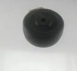 Колесо для тачек и платформ (литая резина)   (50mm, ступица 40mm, под ось 6mm)   ELIT