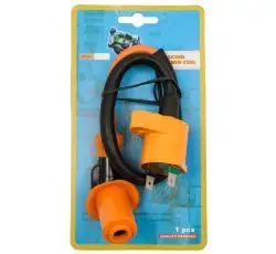 Катушка зажигания (тюнинг)   4T GY6 50-150, Honda DIO   (оранжевая, +насвечник)   CHENHAO