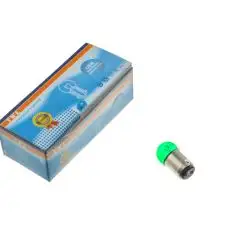 Лампа S25 (двухконтактная)   12V 10W/5W   (стоп, габарит)   (зеленая)   YWL