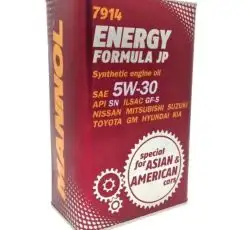 Масло автомобильное, 4л   ж/б   (SAE 5W-30, синтетика, Energy Formula JP API SL)   MANNOL