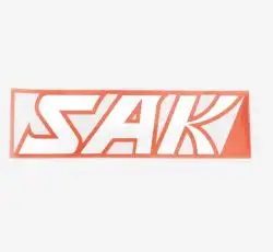 Наклейка   логотип   SAK   (16х5см, черная)   (#6873)