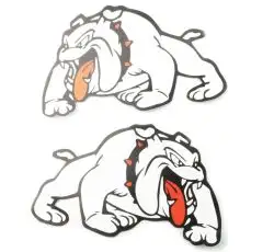 Наклейки (набор) DOG (24х15см, белые) (#3401)