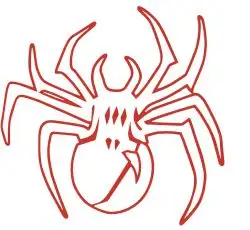 Наклейка   декор   SPIDER   (13х13см)   (#6883)