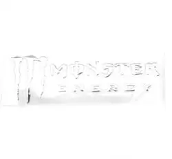 Наклейка   буквы   MONSTER ENERGY   (19х7см, 2шт, хром)   (#4750D)