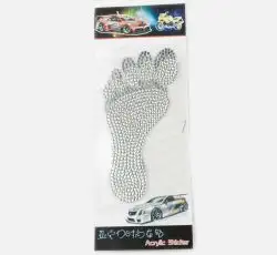 Наклейка   декор   FOOT   (16x9см, стразы серебро)