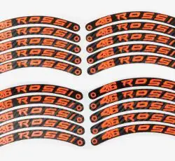 Наклейка   на колесо   декор   46 ROSSI, 10шт   (красная)   (#6059)