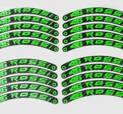 Наклейка   на колесо   декор   46 ROSSI, 20шт   (зеленая)   (#6059)