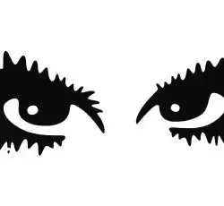 Наклейка декор EYES (18х6см, черная) (#HQ5)