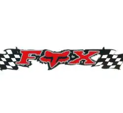 Наклейка   логотип   FOX   (24x5см, красная)   (#3267)