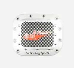 Наклейка на крышку бака   SEDAN-KING SPORTS   (13х13см, красная)   (#1625)