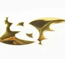Наклейка   шильдик   WING   (16x6см, золотая)   (#4731)