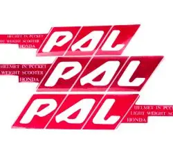 Наклейки (набор)   PAL   (45х23см, красные)   (#0101)