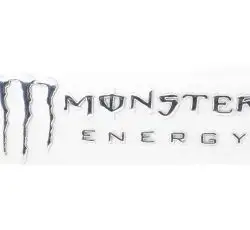 Наклейка   шильдик   MONSTER ENERGY   (19x7см, алюминий, хром)   (#4750)