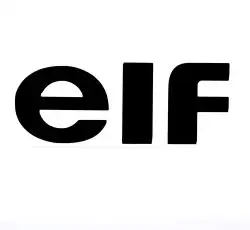 Наклейка   логотип   ELF   (16x6см)   (#1893)