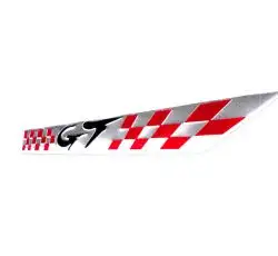 Наклейка   логотип   GT   (14.5x2.5см)   (#4516)