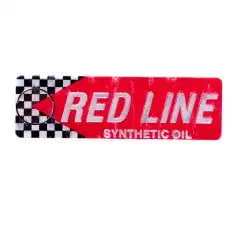 Наклейка   шильдик   RED LINE   (13х4см, хром)   (#4650)